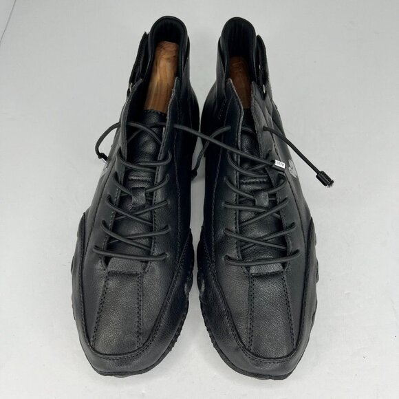 LDeck Mens Black Clever MidTop HooknLoop Fastener Casual Size 9 Ankle Boots - Picture 4 of 8